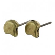 Cymbal ™ DQ metal Earpin Alopronia for Ginko beads - Antique bronze